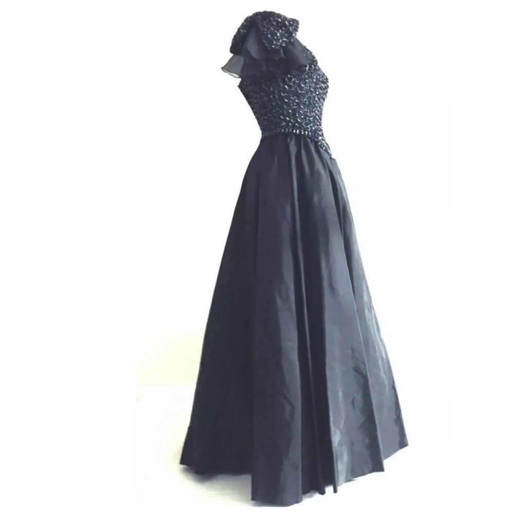 Vintage Mike Benet | Formals Womens Sequins Ball Gown Dress Maxi Embroidered - Picture 5 of 12